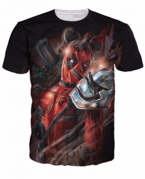 Deadpool x Storm Trooper Character Crossovers Cool Unique Design T-shirt - Superheroes Gears