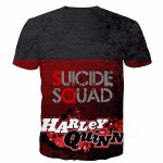 Harley Quinn Baseball Bat Sexy Posture Red Black Theme T-Shirt - Woof Apparel