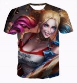 Harley Quinn Japanese Style Baseball Bat Colorful Cute T-Shirt - Woof Apparel