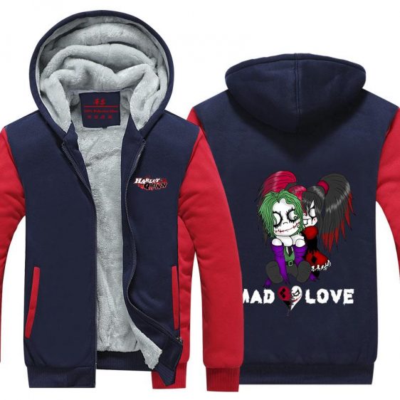 Harley Quinn Joker Cute Mad Love Couple Cool Hooded Jacket - Superheroes Gears