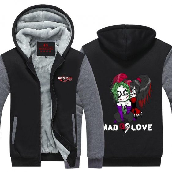 Harley Quinn Joker Cute Mad Love Couple Cool Hooded Jacket - Superheroes Gears