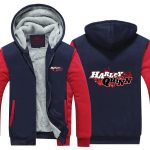 Harley Quinn Logo Name Symbol Vibrant Print Hooded Jacket - Superheroes Gears
