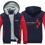 Harley Quinn Love Quote Simple Design Print Hooded Jacket - Superheroes Gears