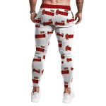 Iron Man Cartoonized Pattern White Dope Jogger Pants
