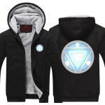 Iron Man Avengers Arc Reactor Blue Symbol Hooded Jacket - Superheroes Gears