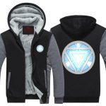 Iron Man Avengers Arc Reactor Blue Symbol Hooded Jacket - Superheroes Gears