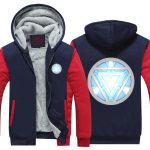 Iron Man Avengers Arc Reactor Blue Symbol Hooded Jacket - Superheroes Gears