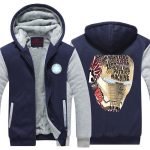 Iron Man Avengers Big Mask Typographic Pattern Hooded Jacket - Superheroes Gears