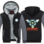 Iron Man Avengers Designed Blue Arc Reactor Hooded Jacket - Superheroes Gears