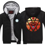Iron Man Avengers Red Art Arc Reactor Symbol Hooded Jacket - Superheroes Gears