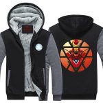 Iron Man Avengers Red Art Arc Reactor Symbol Hooded Jacket - Superheroes Gears