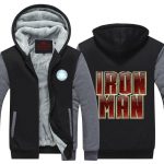Iron Man Big Red Gold Centered Logo Avengers Hooded Jacket - Superheroes Gears