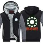 Iron Man Green Arc Reactor & Letter Symbol Hooded Jacket - Superheroes Gears