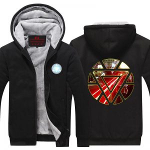 Iron Man In Real Arc Reactor Unique Symbol Hooded Jacket - Superheroes Gears