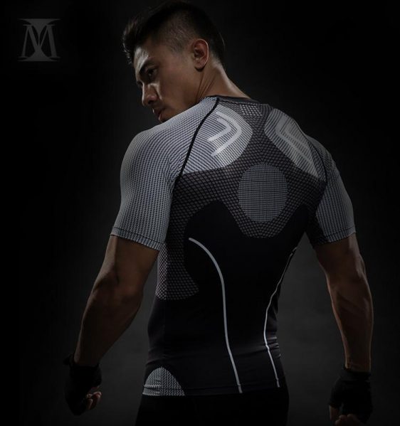Ironman Mark II Armor Design 3D Printed Compression Short Sleeve - Superheroes Gears
