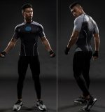 Ironman Mark II Armor Design 3D Printed Compression Short Sleeve - Superheroes Gears