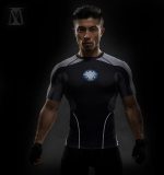 Ironman Mark II Armor Design 3D Printed Compression Short Sleeve - Superheroes Gears
