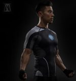 Ironman Mark II Armor Design 3D Printed Compression Short Sleeve - Superheroes Gears