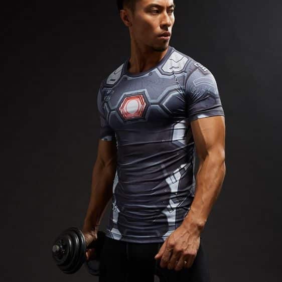 Ironman Superhero Classic Design Compression Short Sleeves Fitness T-shirt - Superheroes Gears