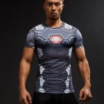 Ironman Superhero Classic Design Compression Short Sleeves Fitness T-shirt - Superheroes Gears