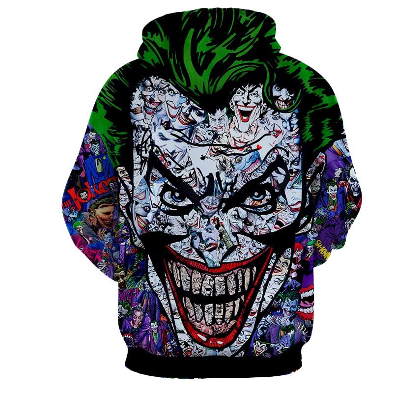 Joker Colorful Doodle Art Design 3D Full Print Hoodie