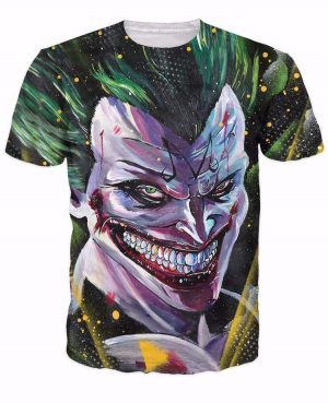 Joker Insidious Smile Majin Dragon Ball Symbol Vibrant T-Shirt - Woof Apparel