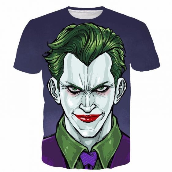 Joker Psycho Villain Cartoon Color Sketch Trending Design T-Shirt - Woof Apparel
