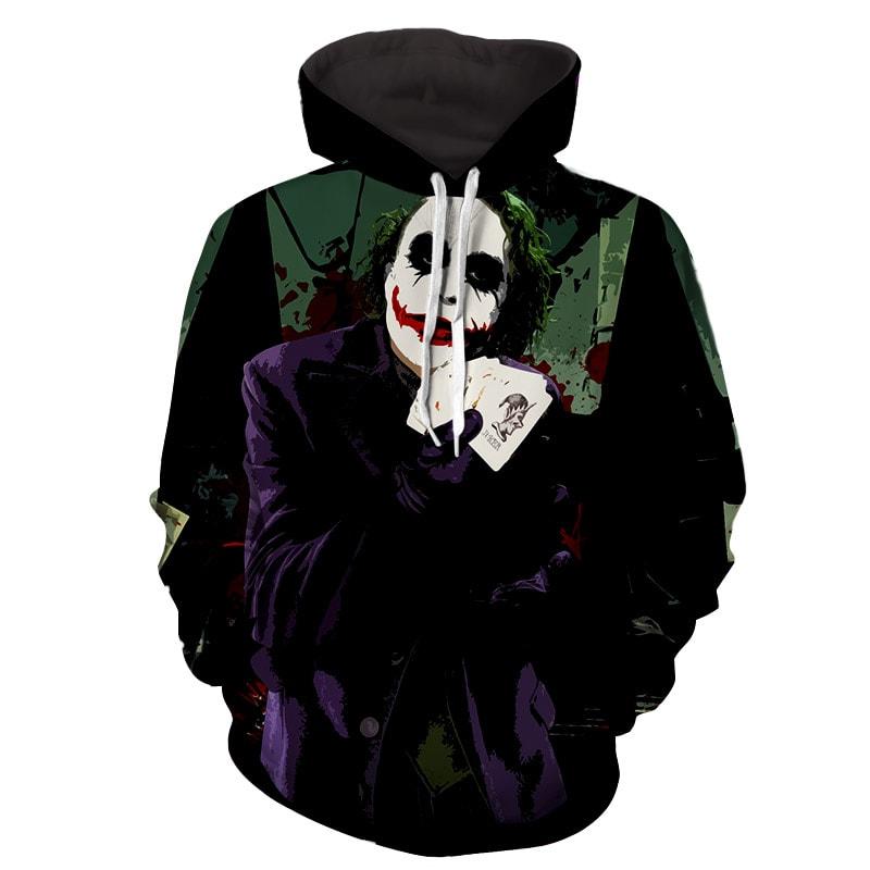 Joker Razor-Tipped Playing Cards Design Full Print Hoodie