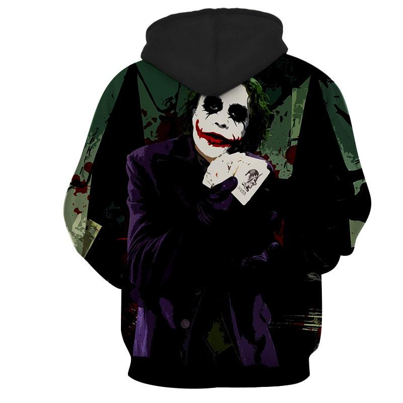 Joker Razor-Tipped Playing Cards Design Full Print Hoodie