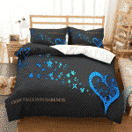 Kingdom Hearts Light Falls Into Darkness Black Bedding Set
