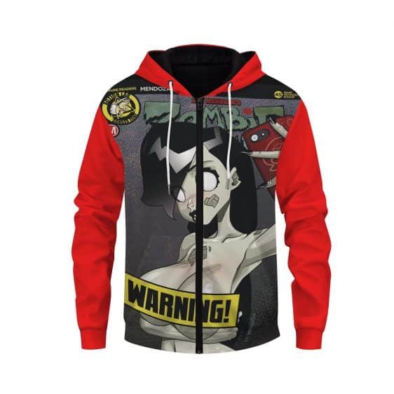 Danger Doll Squad Selfie Personalized Comic Red Zip Up Hoodie