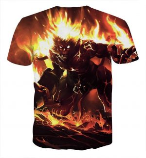 League of Legends Sun Wukong Tank Monkey King Fire Flame 3D T-Shirt - Gaming Geek Kingdom