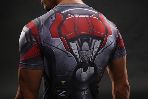 Marvel Falcon Avenger Fighter Compression 3D Short Sleeves T-Shirt - Superheroes Gears