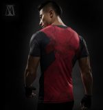 Superheroes Funny Deadpool Compression Slim Fit Short Sleeves T-Shirt - Superheroes Gears