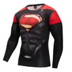 Man of Steel DC Long Sleeves Cool Workout Compression T-shirt