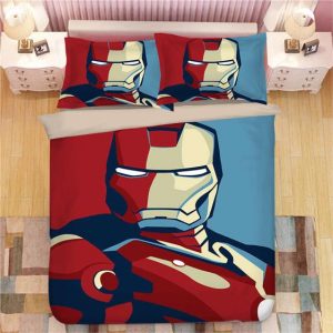 Marvel Avengers Iron Man Vibrant Red And Blue Bedding Set
