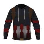 Marvel Captain America Avengers III Uniform Costume Hoodie