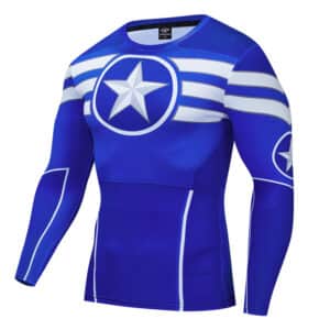 Marvel Captian America Long Sleeves Cool Compression T-shirt