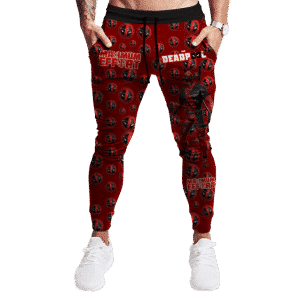 Marvel Deadpool Epic Crimson Red Dope Jogger Pants