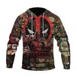 Marvel Deadpool Superhero Amazing Comic Designs Red Hoodie