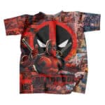 Marvel Deadpool Superhero Amazing Comic Designs Red T-Shirt