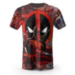 Marvel Deadpool Superhero Amazing Comic Designs Red T-Shirt