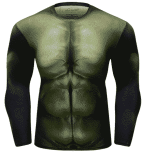 Marvel Hulk Long Sleeves 3D Full Print Cool Workout T-shirt