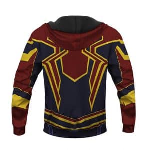 Marvel Spider-Man Iron Spider Armor Suit Red Cosplay Hoodie