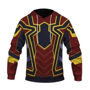 Marvel Spider-Man Iron Spider Armor Suit Red Cosplay Hoodie
