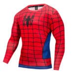Marvel Spiderman Long Sleeves Design 3D Print Gym T-shirt