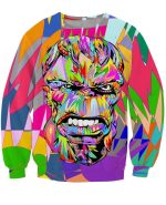 Colorful Marvel Avengers Angry Hulk Street Style Sweatshirt