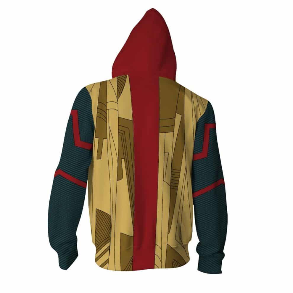 The Flash Superhero 3D Cosplay Red Zip Up Hoodie