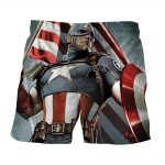 Marvel Captain America Holding the American Flag Boardshorts