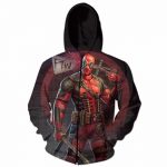 Marvel Comic Anti Hero Death Pool Fun Gun Shot Head Design Pocket Hoodie - Woof Apparel